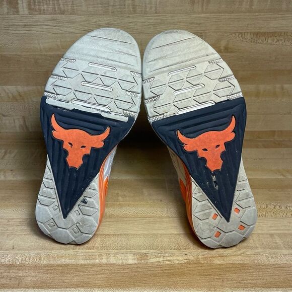 Under Armour Shoes Mens Size 8.5 White Orange Project Rock 3 Training Sneakers main image 5